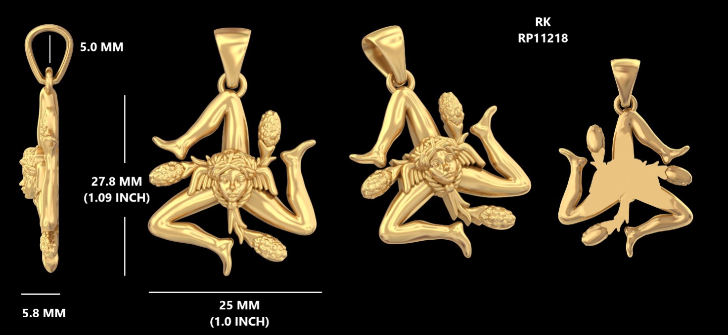 Abstract angel pendant technical CAD from 2025