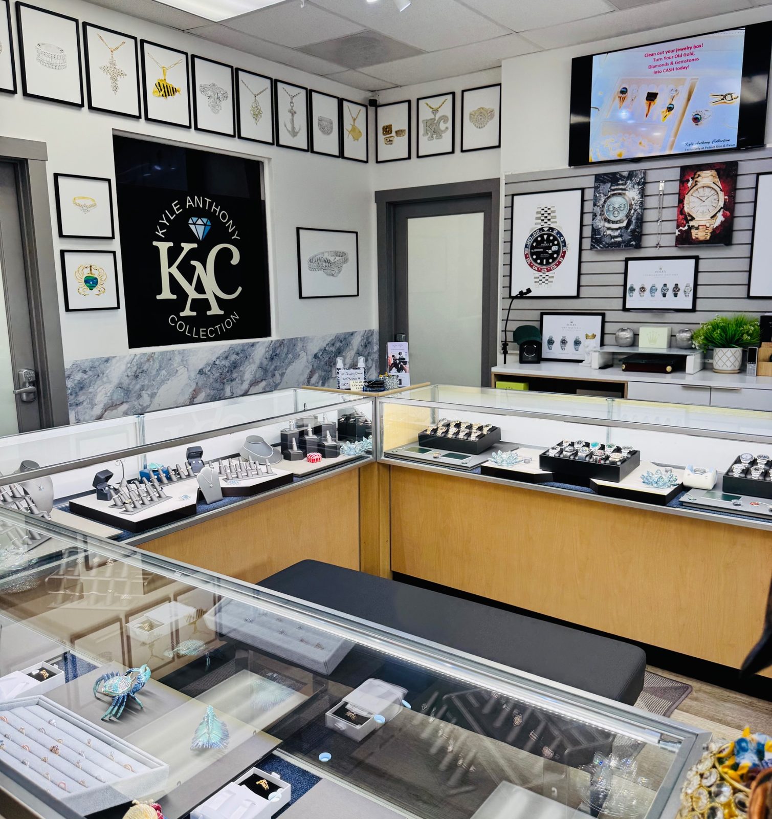 Kyle Anthony Collection jewelry showroom in Seminole, Florida